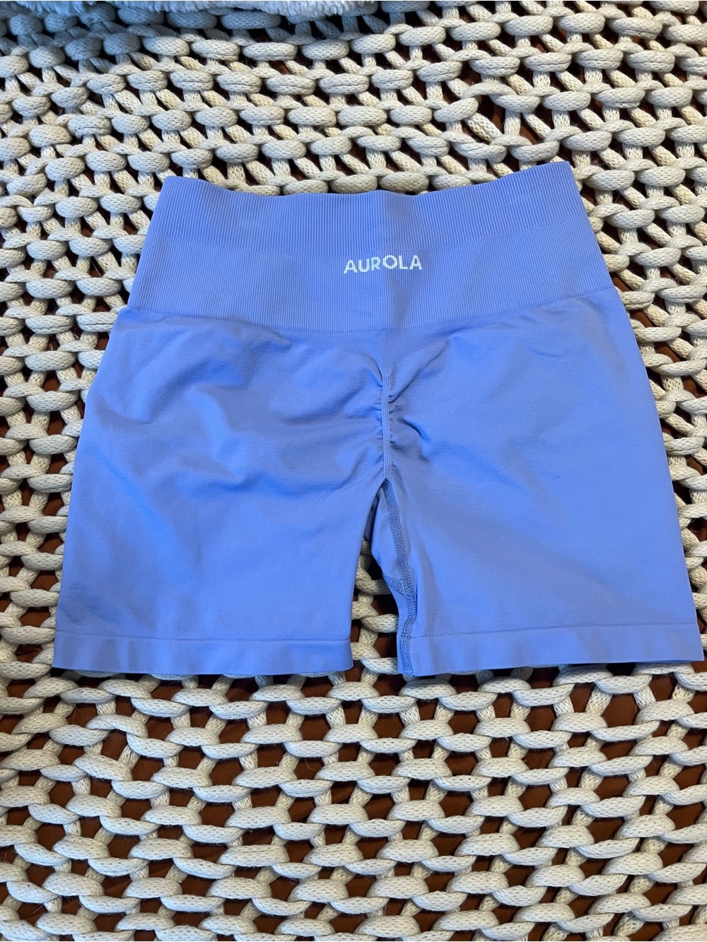 AUROLA Women's High-Rise Lavender Active Shorts